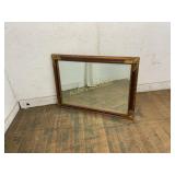 Rectangular Mirror with Gilt and Red Accents, 42ï¿½3