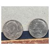Set of 1974 and 1979 Kennedy Half Dollars, 40% Sil