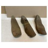 3 WOODEN COBBLERS FEET