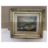 FRAMED AND MATTED OIL ON CANVAS