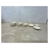 Set of Ceramic Bowls and Saucers