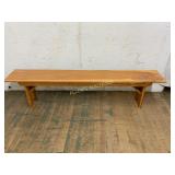 Handmade Wood Bench with Natural Woodgrain Finish