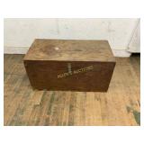 Wooden Storage Chest With Metal Hardware