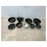 Collection of Metal Baking Molds and Pans, Various