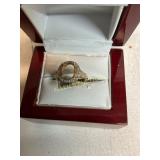 Gold Semi-Mount Ring With Diamond Accents