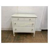 Wooden White Chest of Drawers With Four Drawers
