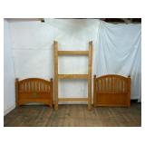 Twin Solid Wood Bed Frame Set With Headboards