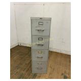 Metal Four-Drawer Filing Cabinet with Handles