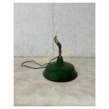 Green Metal Industrial-Style Pendant Light Fixture