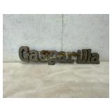 Metal Gasparilla Sign with Rustic Finish, 43 Inche