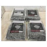 Set of Four Heated Polar Fleece Blankets