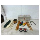 Vintage Skowhegan Croquet Set with Box