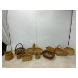 Collection of 10 Assorted Woven Baskets