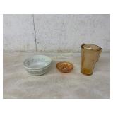 Lot of Three Glass and Ceramic Tableware Items