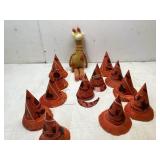 EARLY HALLOWEEN  PARTY HATS AND TOTSIE ANIMAL