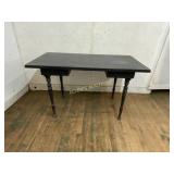 Black Wood Table with Turned Legs, 53x28x31