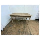 Rustic Wooden Table with Slat Top, 48x31x28 Inches