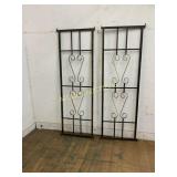 Pair of Wrought Iron Decorative Window Grilles, 24