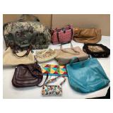 Collection of 12 Handbags in Varied Styles and Mat