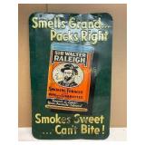 Sir Walter Raleigh Metal Advertising Sign
