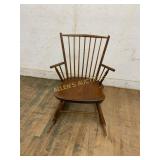 Spindle-Back Wooden Rocking Chair