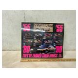 Framed NASCAR Display Board Featuring 1955 and 199