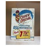 Painted ASU Mountaineers Promotional Sign Featurin