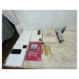 Art Supplies Set with Canvases, Paints, Brushes, a