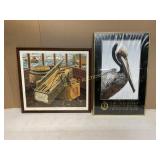 SEASCAPE AND BIRD PRINT
