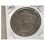 1881 Morgan Silver Dollar Coin in Protective Holde