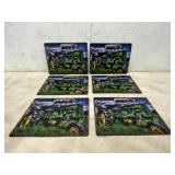 Set of Six Tractor-Themed Metal Wall Signs