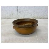 Glazed Stoneware Bowl with Handles