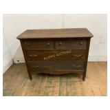 Four-Drawer Wooden Dresser with Metal Pulls