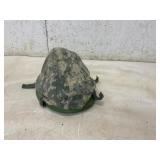 Military Helmet with Camouflage Cover