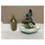 CARYL & RICHMOND POTTERY ANDDUCK LAMP WITH PLANTER