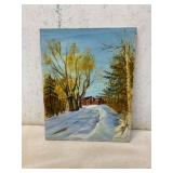 Winter Landscape Oil Painting on Canvas