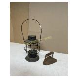 LANTERN AND FLAT IRON