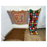 Set of Three Handmade Crochet Blankets