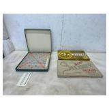 Vintage Board Game Lot: Scrabble, Clue, and Sidewi
