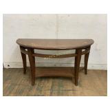 WOODEN ACCENT TWO TIER HALL TABLE