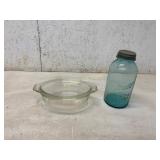 Glass Baking Dish and Ball Mason Jar Glass Baking Dish and Ball Mason Jar