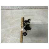 Cast Iron Wall-Mount Bell with Horse Motif Cast Iron Wall-Mount Bell with Horse Motif