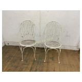 2 Wrought Iron Bistro Chairs 2 Wrought Iron Bistro Chairs