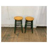 Pair of Wooden Bar Stools Pair of Wooden Bar Stools