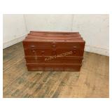 Painted Metal Storage Trunk Painted Metal Storage Trunk
