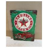 Embossed Texaco Sign Embossed Texaco Sign