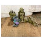 4 Concrete Angel Garden Statues 4 Concrete Angel Garden Statues