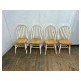4 Wood Spindle-Back Dining Chairs 4 Wood Spindle-Back Dining Chairs