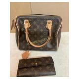 Canvas Handbag And Wallet Canvas Handbag And Wallet