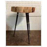 Wood Slab Stool with Metal Legs Wood Slab Stool with Metal Legs